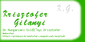 krisztofer gilanyi business card